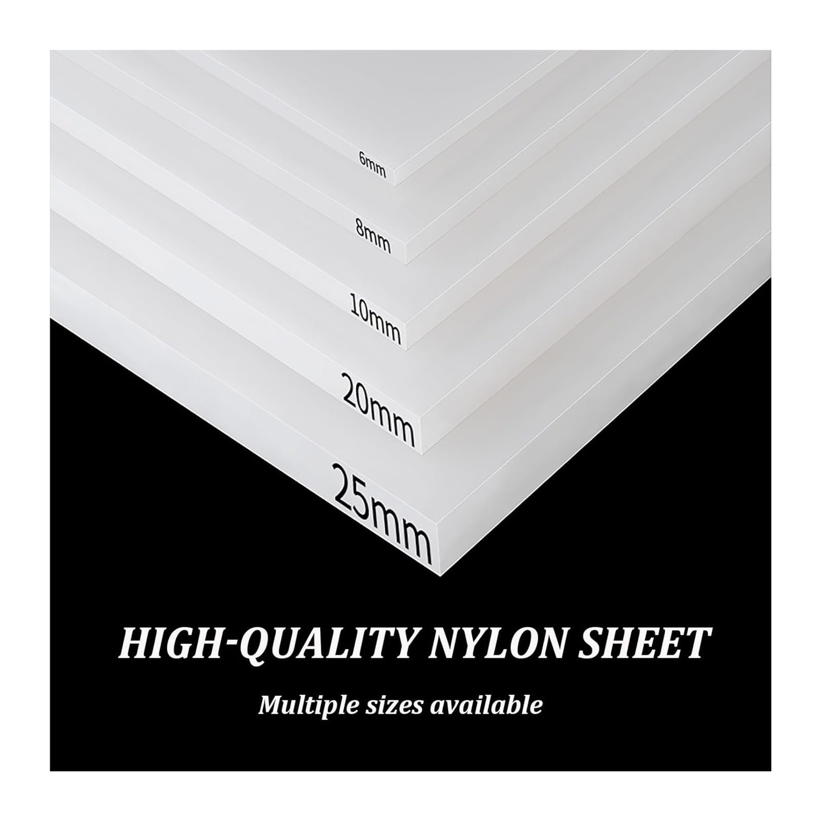 Hoja de nailon blanco 300x400 mm 2-30 mm Paquete de 2 piezas mecánicas de bricolaje(20mm)
