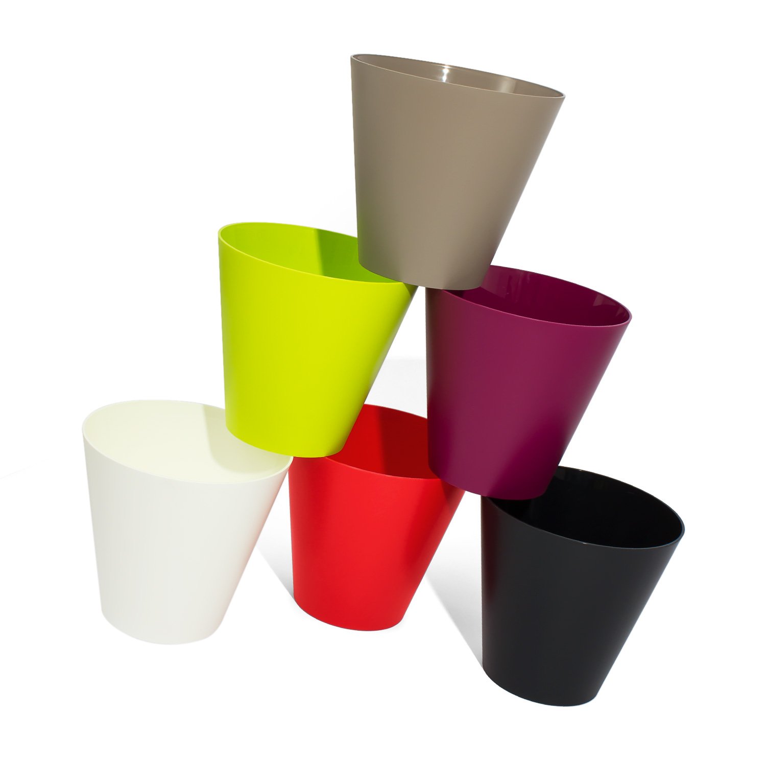 Prosperplast - Vaso TUBUS da 3,5 l - 20x20x18,7 cm in colore bianco