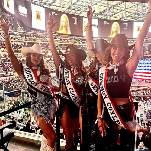 Cowboy Sash Customizable Red White And Blue Sash Perfect For Cowboy-Themed Parties And Concerts3