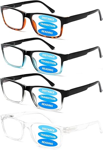 Miniatura 1 de ZOECENT Paquete de 3 lentes de lectura progresivos multienfoque para mujeres y hombres, bloqueo de luz azul, bisagras de resorte, lectores de