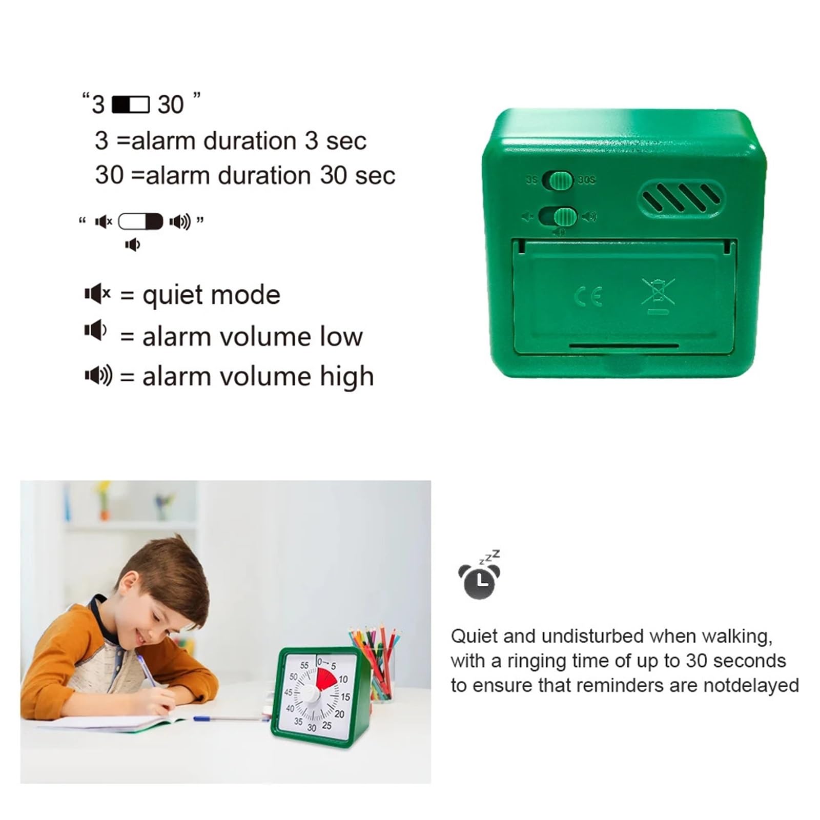 Temporizador, temporizador de cuenta regresiva, temporizador digital de cocina para niños (azul)