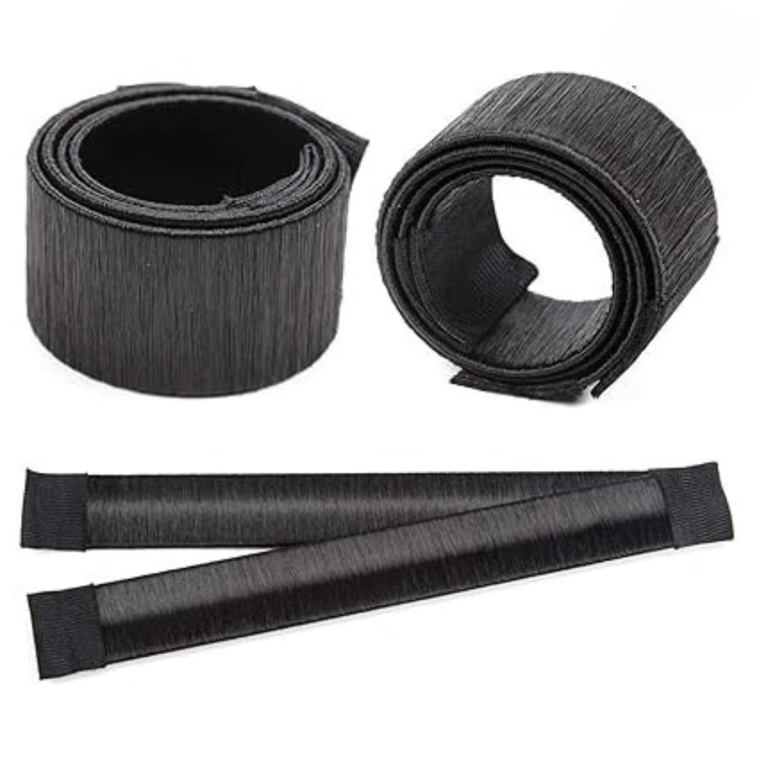 Diversa Donut Bun Maker & French Roller Hair Band for Women (Set of 2, Black) – Easy Updo & Bun Styling Tool, Lightweight & Durable Hair Accessories for All Hair Types