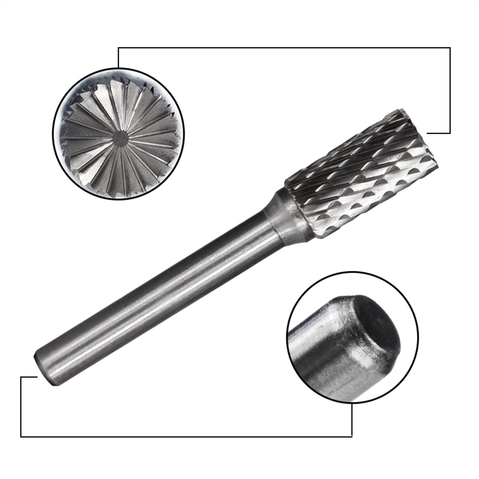 Wiertła z węglików spiekanych od 6 mm do 12 mm do grawerowania pilnik obrotowy do narzędzi ręcznych do metalu 8 sztuk
