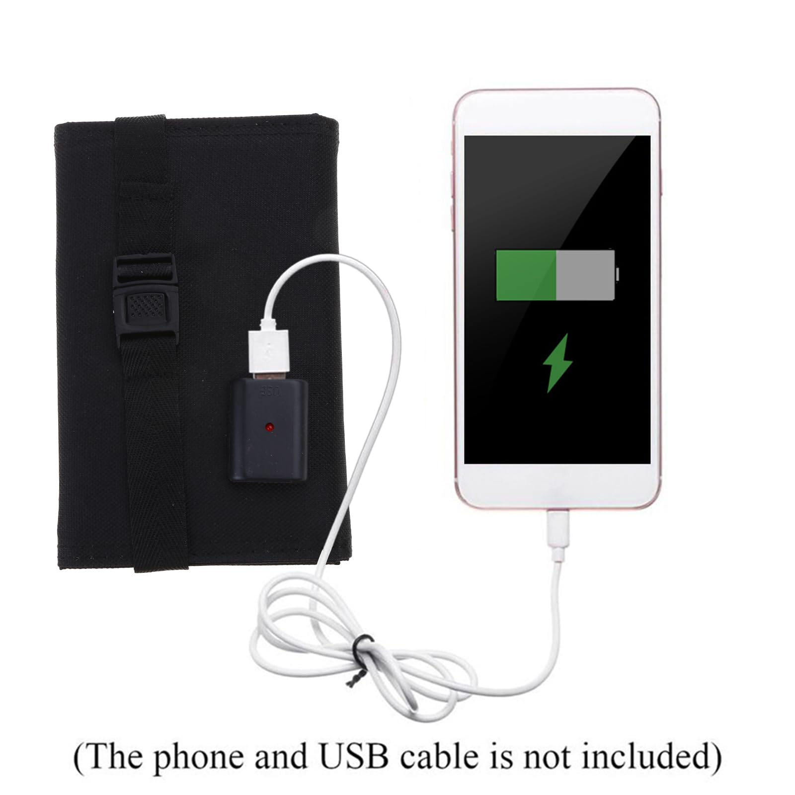 Panel solar plegable de 100 W, 5 V, USB, flexible, pequeño, impermeable, plegable, portátil, para teléfono inteligente, celdas de panel solar, 100 W