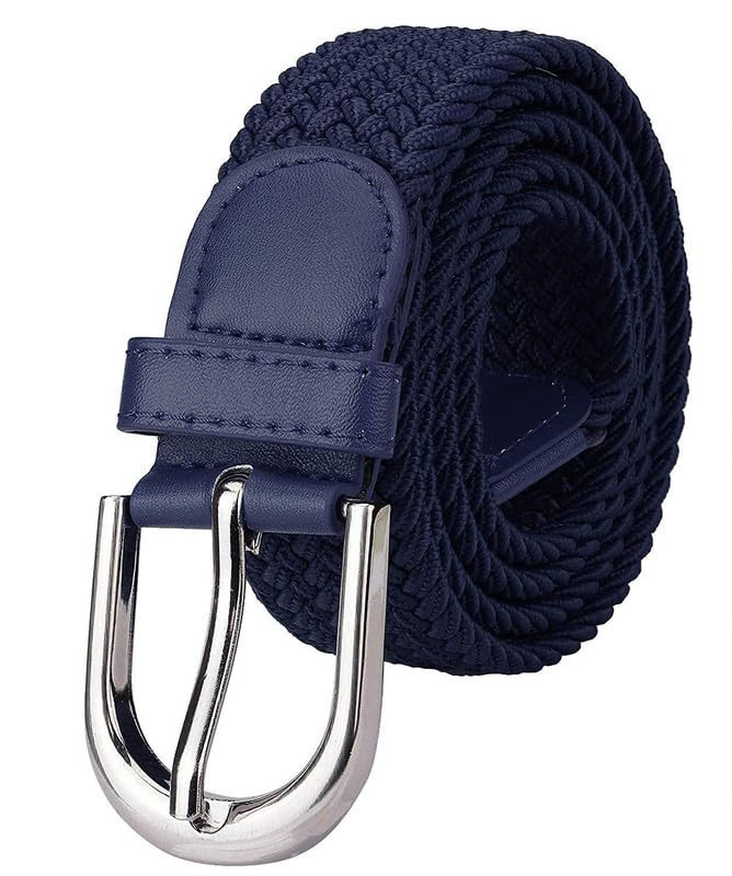 Women's Men's Unisex Stretchable Canvas Cotton Blue Belt Free Size (Elastic Belt) (STYL0124)-image-24