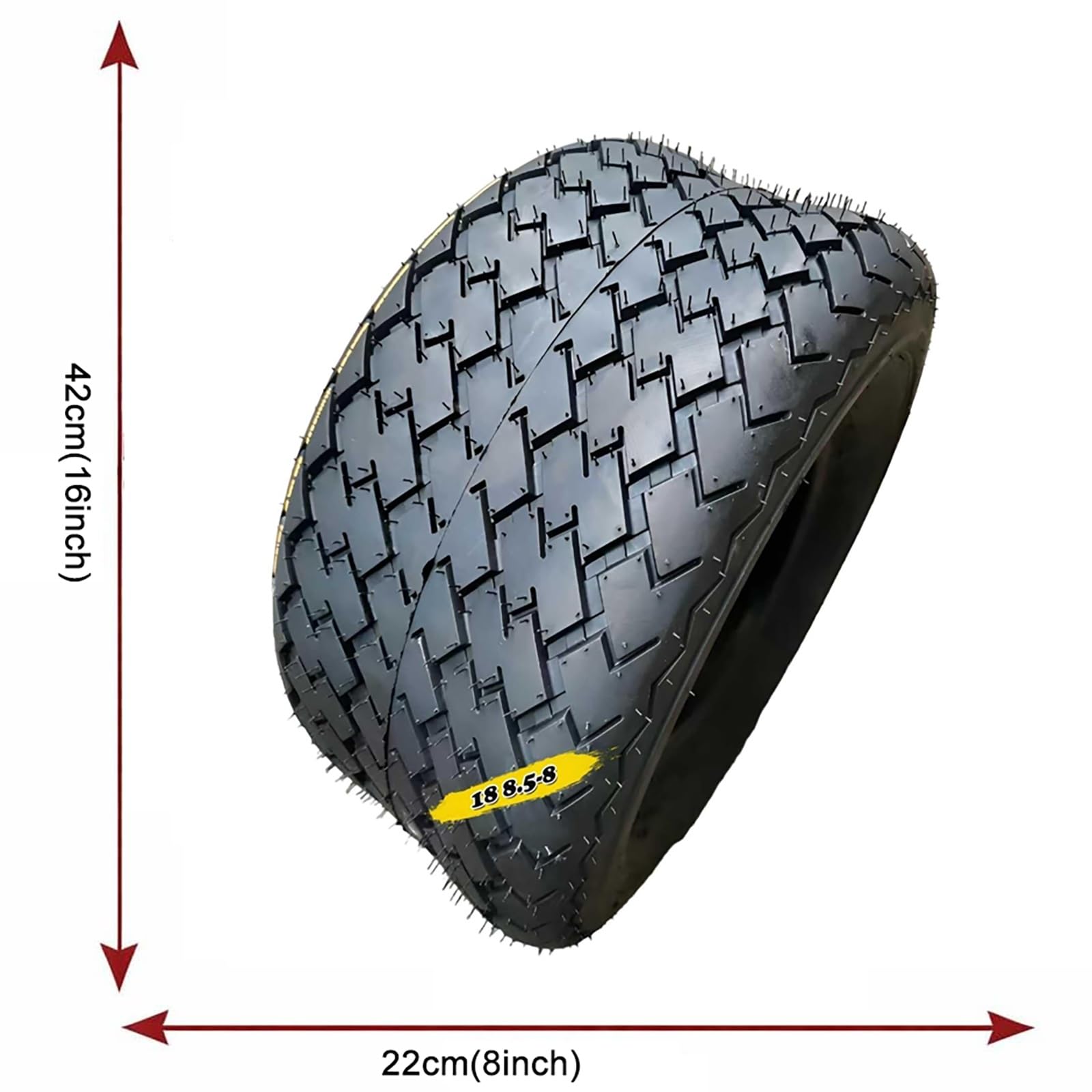 18x8.50-8 Pneumatico, 18/8.50/8 Foratura Antiforatura per Tosaerba, Trattorino da Giardino, Carrello da Golf e Macchine da Prato