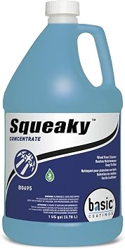 Basic Coatings Squeaky Cleaner Concentrate | Hardwood, Laminate Floor Cleaner | No Residue | Cleans Tough Dirt and Grease | 1 gal