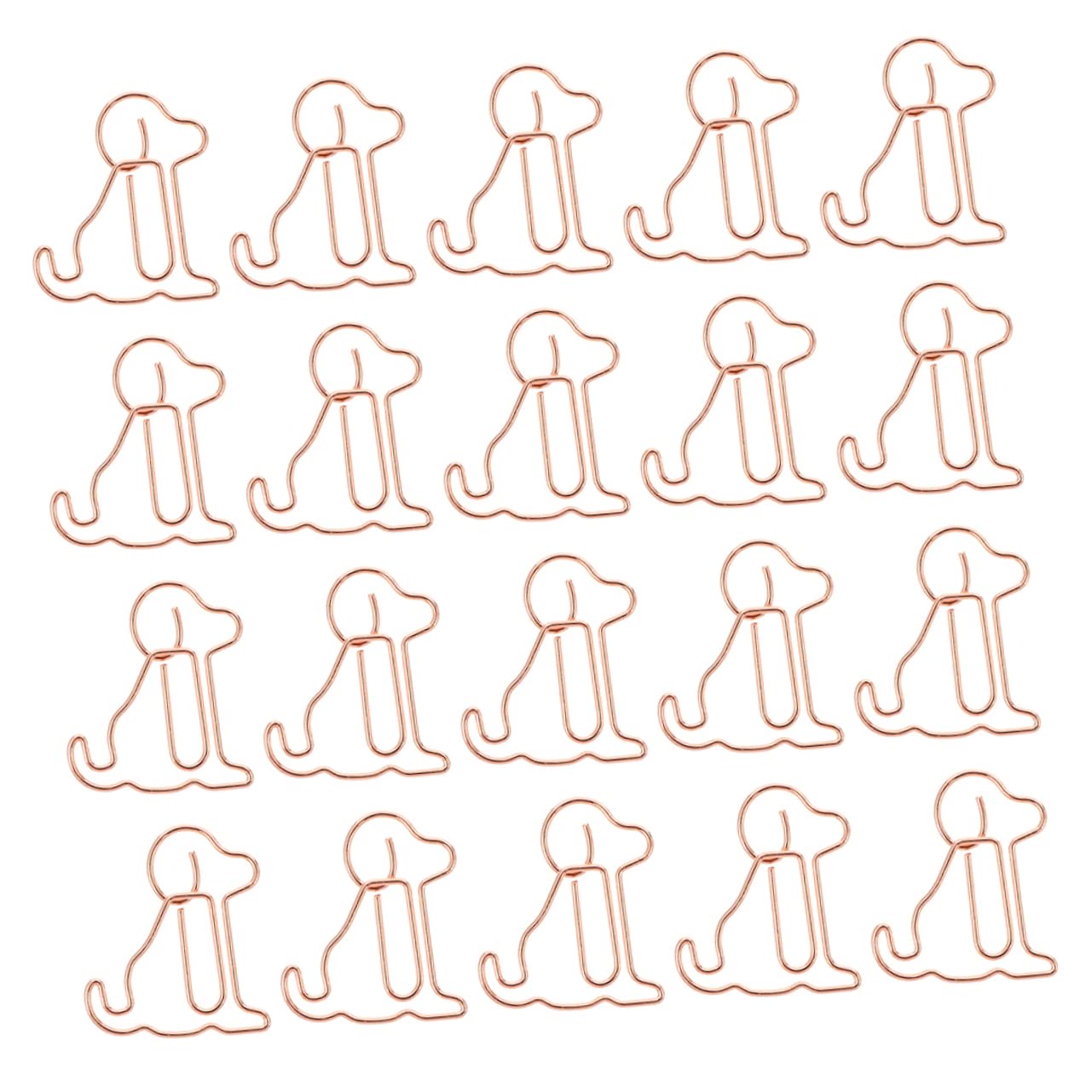 DOITOOL 3 Sätze Rose Gold Welpenpapierklammer Süße Büroklammern Papierklemmen Büroklammer Befestigen Cartoon-büroklammer Papierclips Büroklammern Süß Roségold Metall 50 Stück * 3