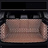 HASMI Coche Cuero Cobertura Completa Alfombrillas Maletero para Su-zuki Swift 2005-2012, Protect Alfombrill Maleter Carga Bandeja Impermeable Antiarañazos,G/Brown