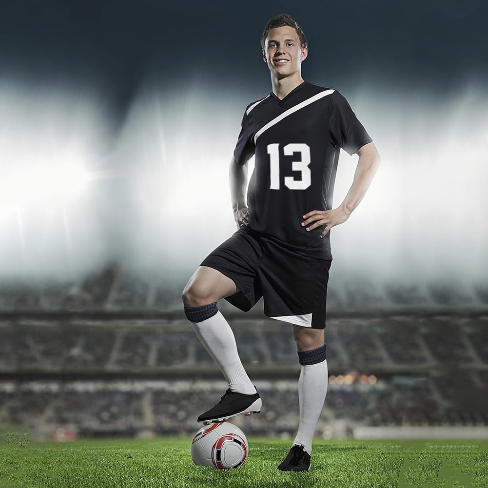110 Pcs Iron on Numbers, Heat Transfer Numbers 0 to 9 Jersey Numbers for Sports Shirts Team Uniform for Soccer Basketball Football Baseball 8 Inch (White)