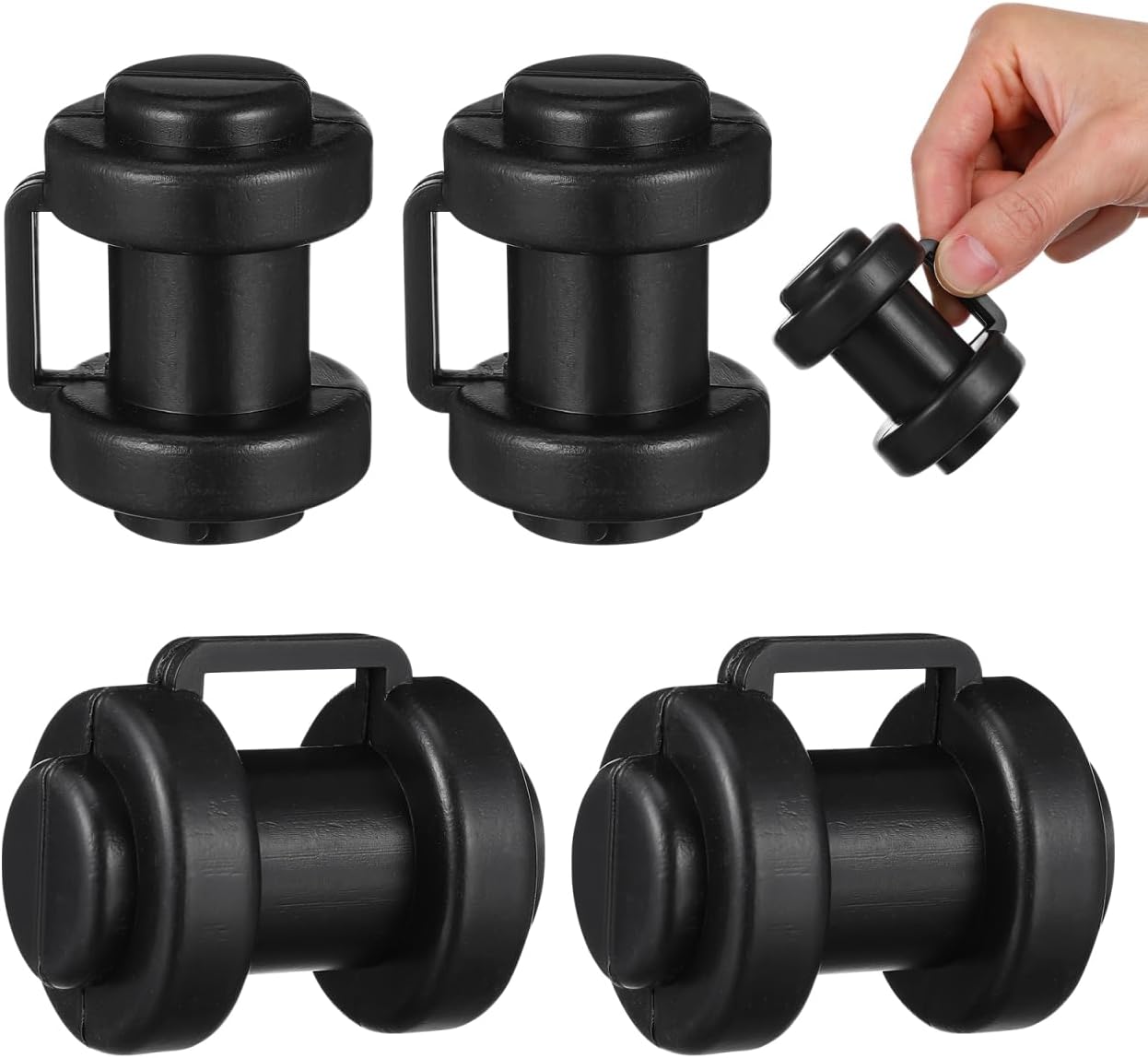 Sosoport 6Pc Trampoline Caps for Poles Small Plastic Protective Covers Replacement Parts for Trampoline Safety Net Enclosure Durable Rod Tube Accessories