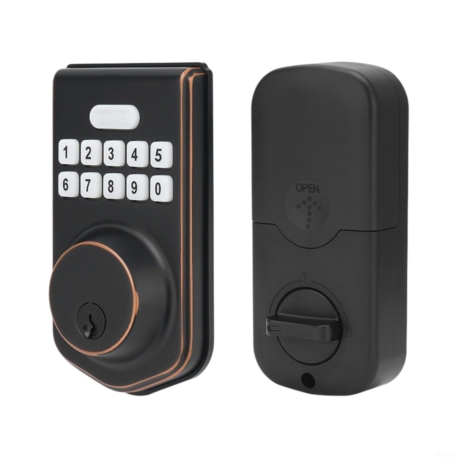 Cerradura electrónica para puerta con código, cerradura mecánica para puerta de aleación de aluminio, para dormitorio, apartamento para hotel y oficina (C)
