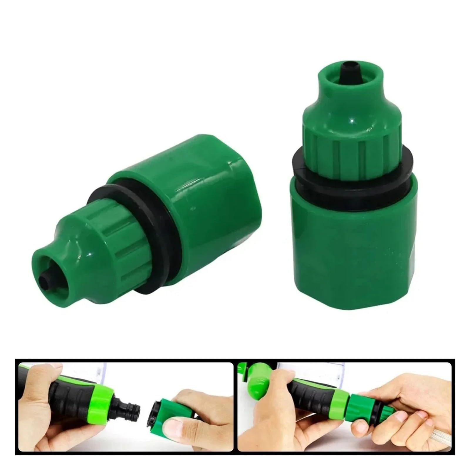 Generico Tubo for irrigazione da Giardino ABS Connettore rapido 1/2 "End Doppio Maschio Giunto for Tubo Flessibile Adattatore Giunto Set di prolunghe for Tubo Flessibile