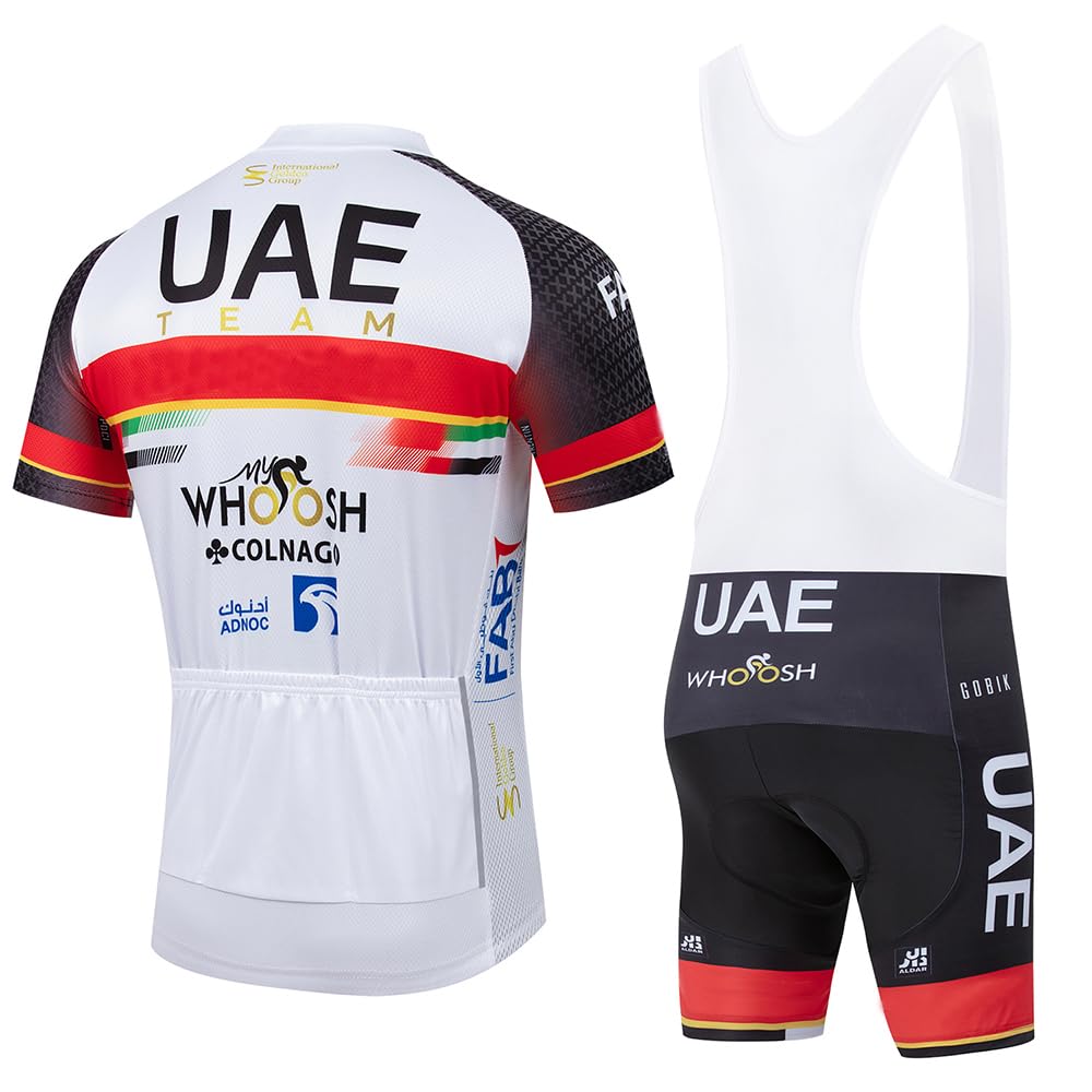Conjunto de camiseta de ciclismo para hombre, con acolchado de gel 12D, camiseta de bicicleta de carretera + pantalones con peto, kit de ropa de ciclismo de secado rápido