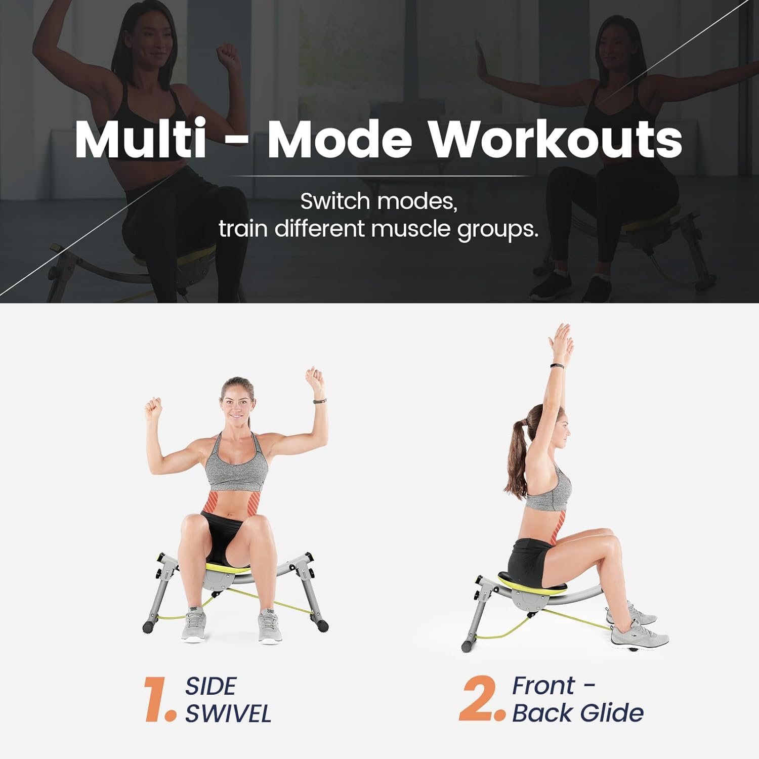 Wonder Core Sway N Fit - Hip Thrust Machine, Ab Machine for Waist & Obliques, Adjustable Multipurpose Glute Trainer with Sway Motion, Home Gym Workout Machine for Butt Lifting