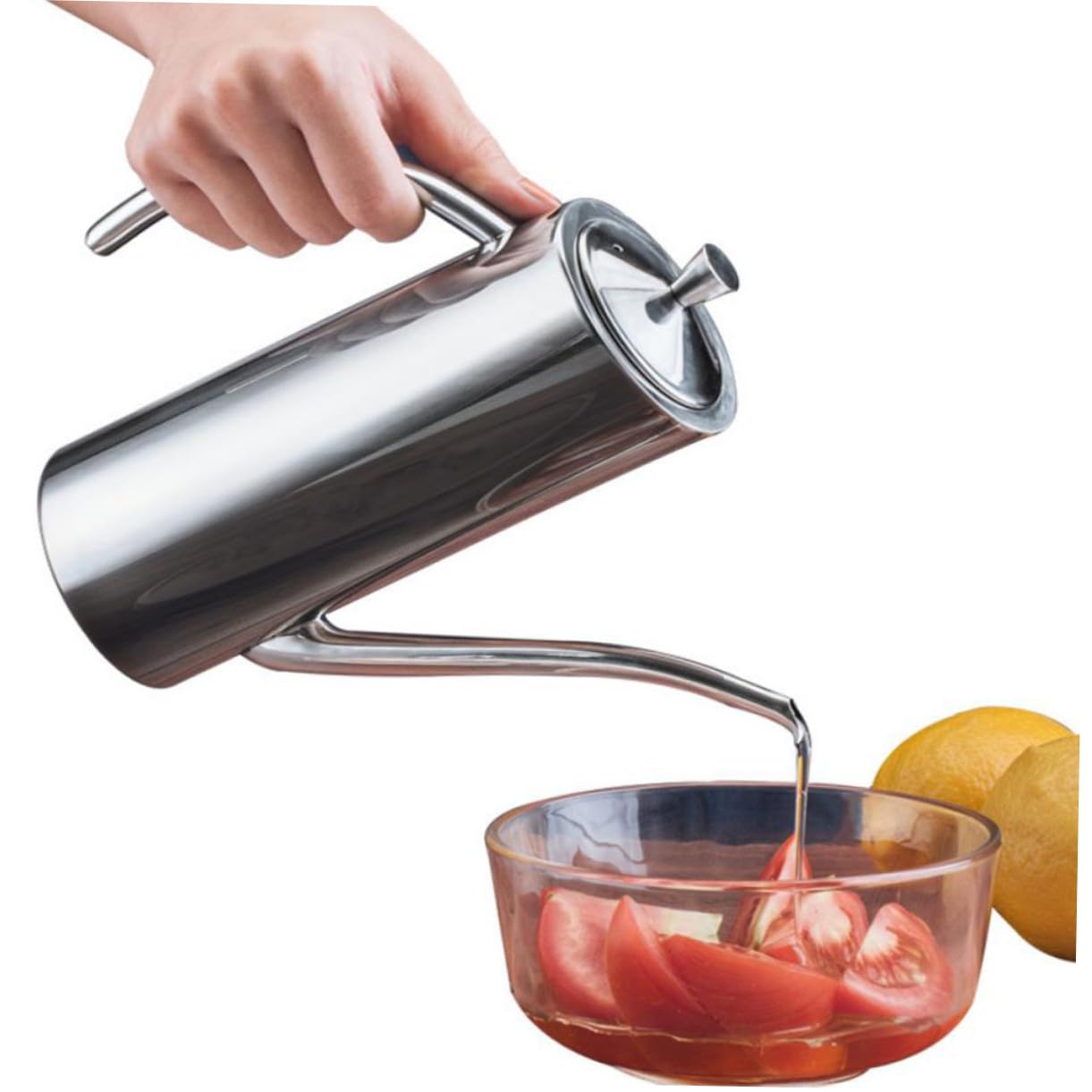 Botella de Aceite Acero Inoxidable Prueba de Fugas Botella Dispensadora de Aceite para Vinagre y Salsa para Cocina y Restaurante