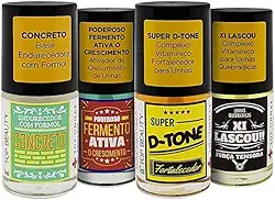 Top Beauty Kit 4 Bases Tratamento Endurecedor Sos Unhas