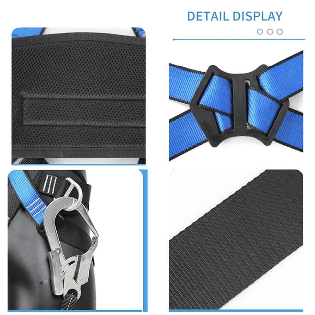 SwaYve Kits de Harnais de Sécurité, Ceinture de Protection Contre Les Chutes Du Corps À Arrêt Complet Pour L'Escalade, L'Alpinisme, Les Pompiers, La Descente En Rappel/Double Hook