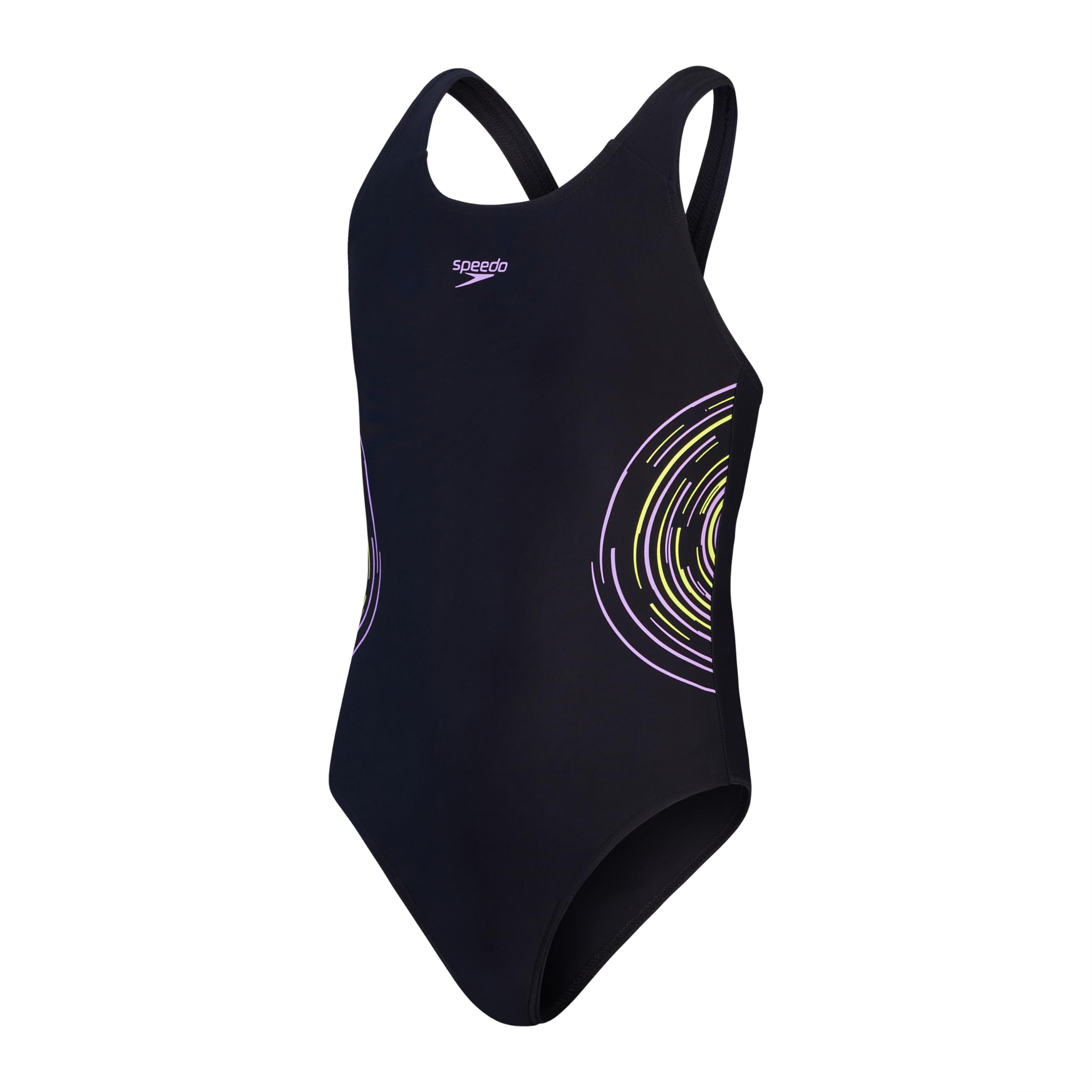 Speedo Maillot de bain Placmement Muscleback pour fille Noir/violet