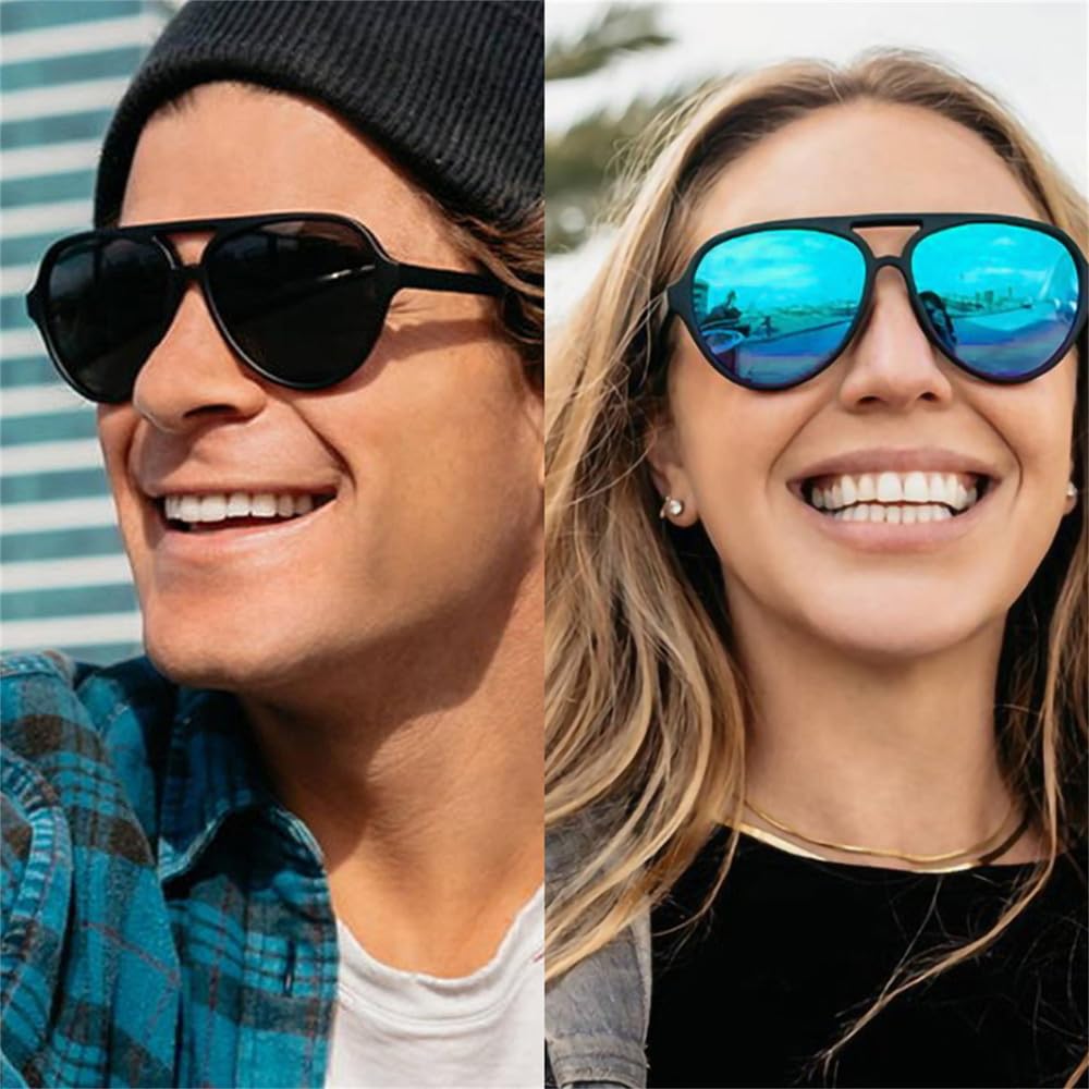 Lunettes De Soleil Rétro SLCHJX - Vert Foncé UV400, Polarisées, Unisexes Adultes - Idéales Pour La Conduite, Le Vélo Et Les Sports Outdoor