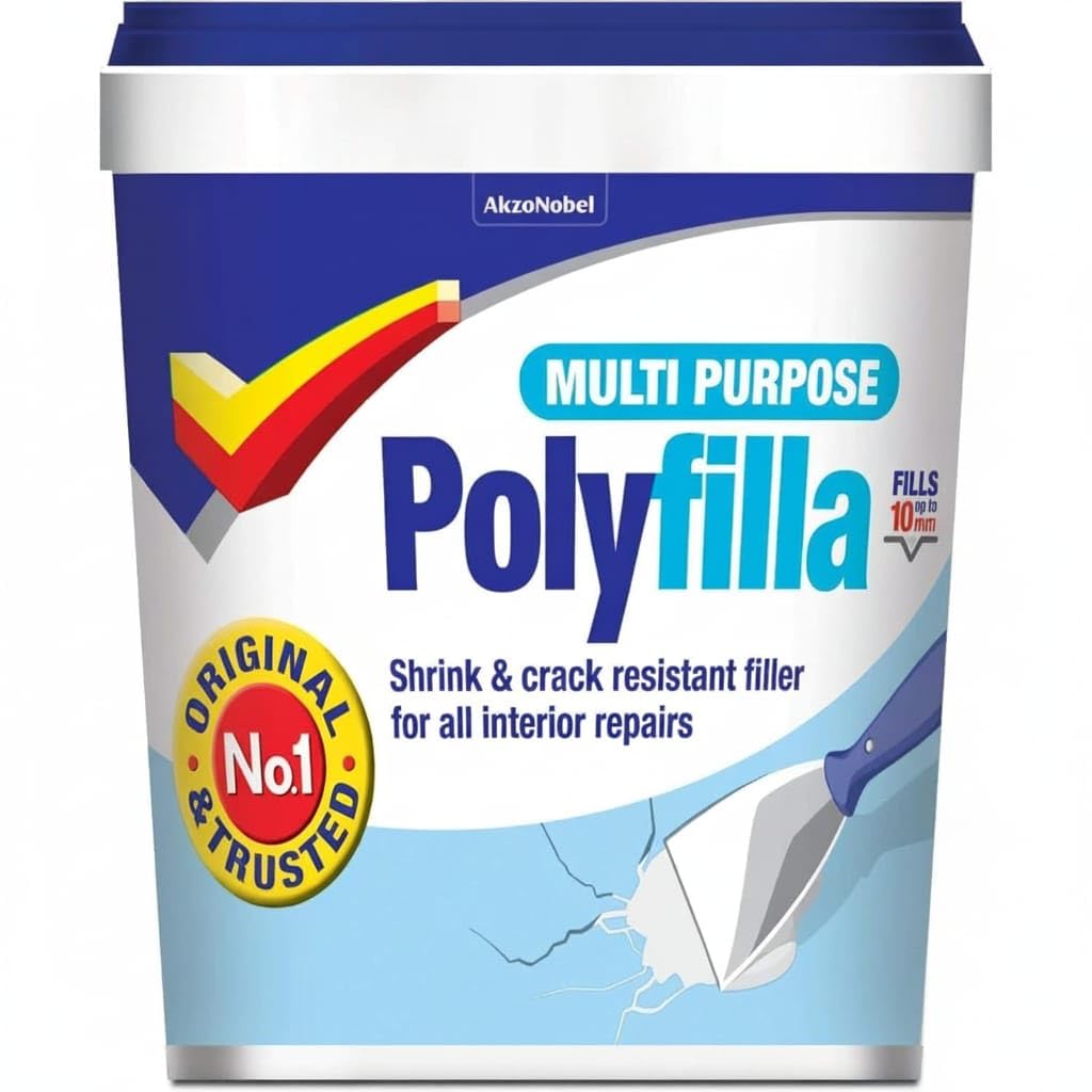 HOCHSTE® Multi Purpose Ready Mixed Filler, Quick-Drying & Easy-To-Apply Formula, DIY Enthusiasts, Ensure Long-Lasting, Crack-Free Finishes, Interior And Exterior Use, (White, 1kg)