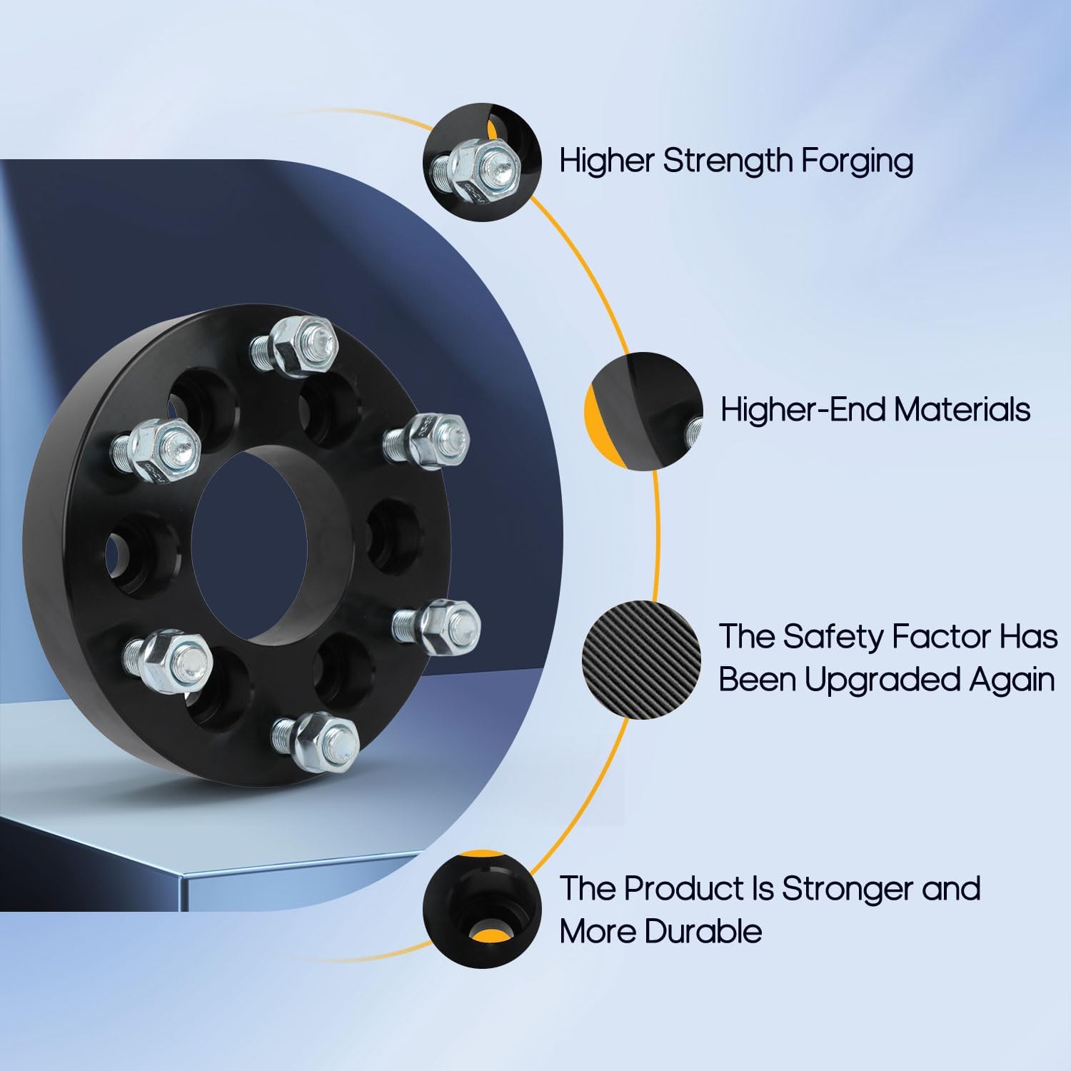 OCPTY 2PCS 6x4.5 to 6x5.5 Wheel Spacers 1.25" Wheel Adapters 1/2" Studs 73.1mm Center fit for 1991-2004 for Dodge for Dakota / 1992-2006,2008-2010,2015-2017 for Dodge for Viper