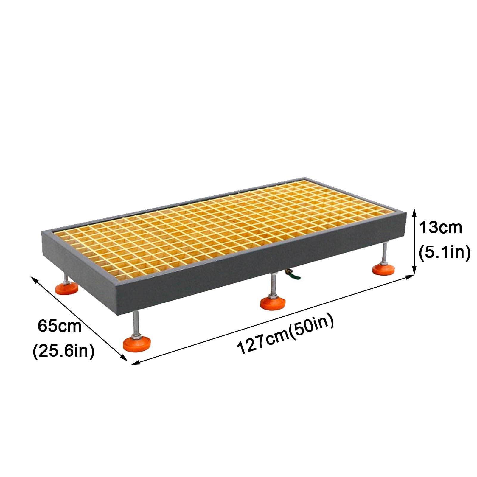 Pallet resistente con scarico – Griglia rimovibile da officina per il contenimento a tenuta stagna, ideale per patio, portico e capannone