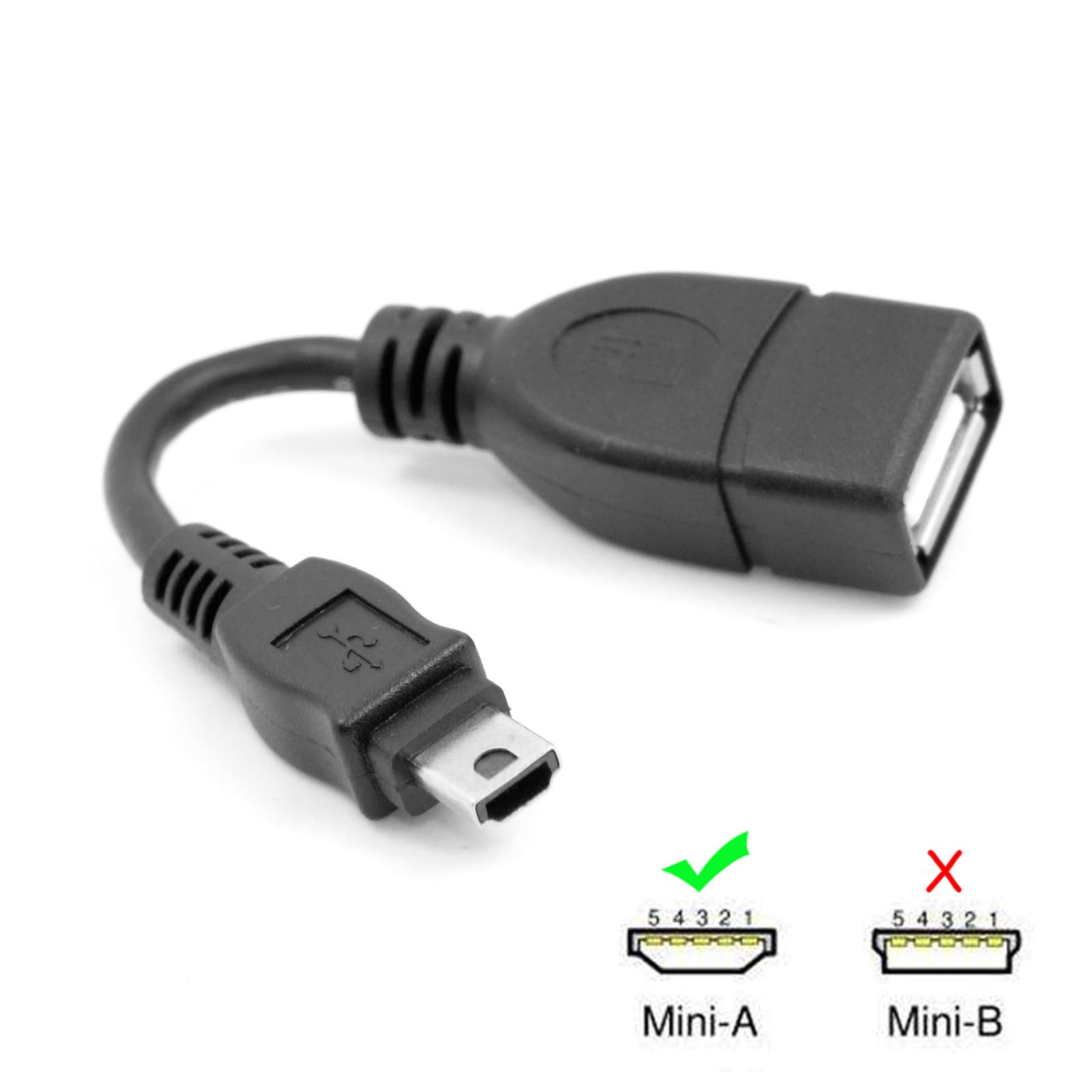 CY Cavo VMC-UAM1 USB 2.0 OTG Cavo Mini A Tipo Maschio a USB Femmina Host per Handycam PDA Telefono