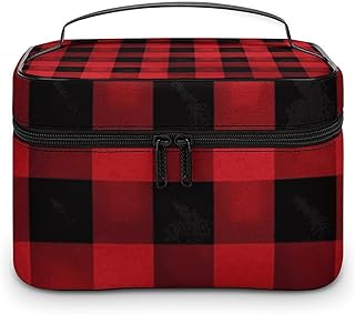 Bolsa de maquillaje de viaje con patrón de cu...