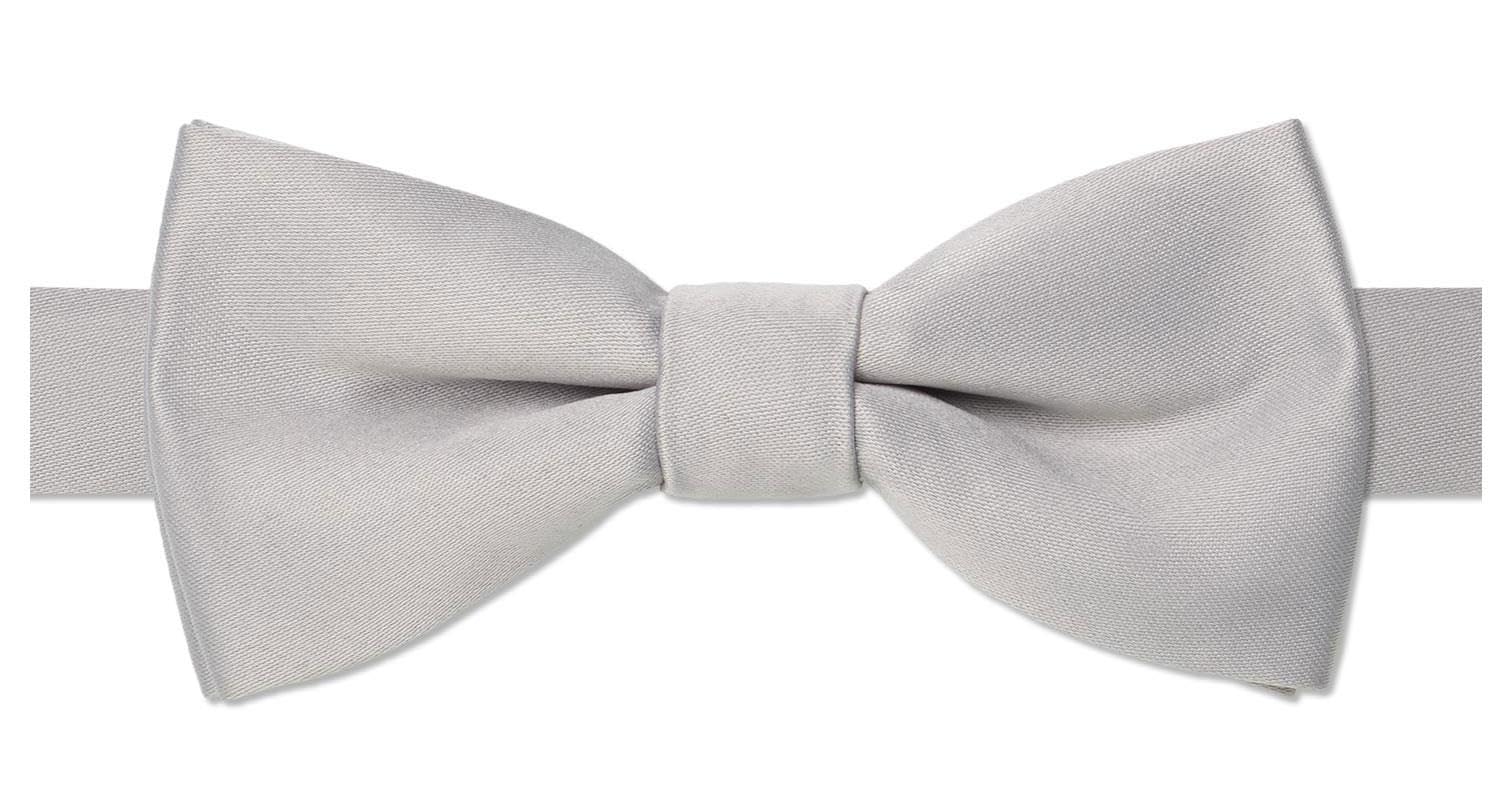 Roco boys plain banded silver grey dickie bow tie