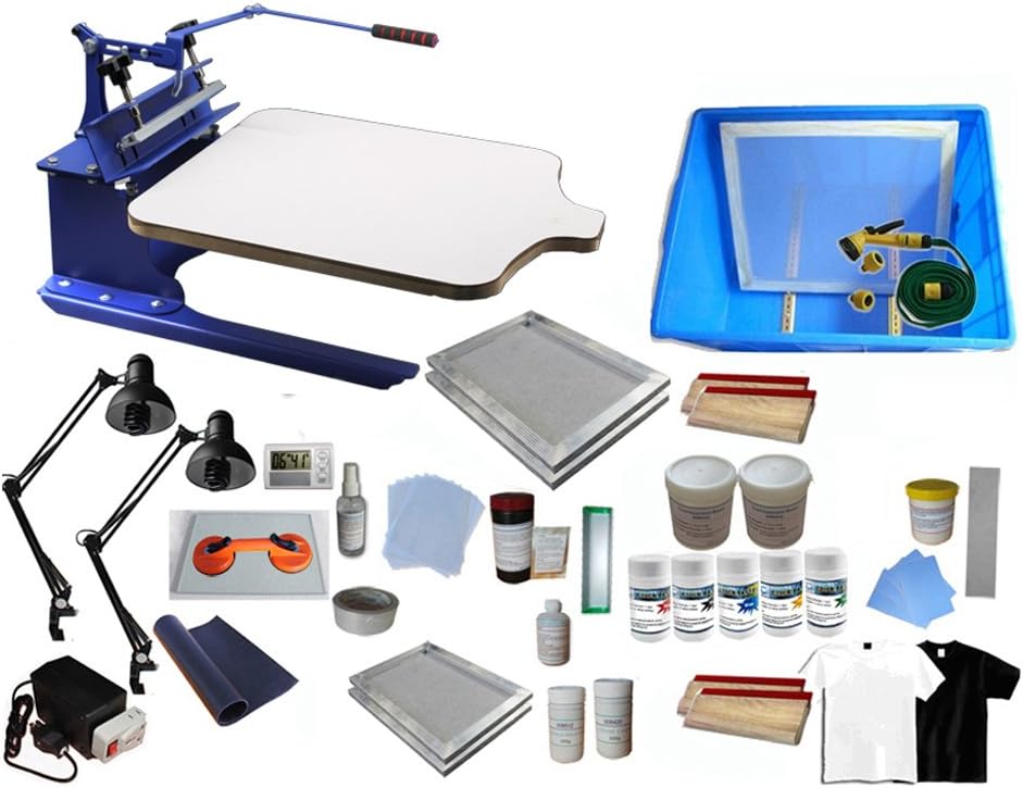 Single Color Screen Printing Kit T-Shirt Printing Press Machine with Exposure Unit