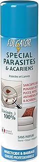 FULGATOR - Insecticide à large spectre SPÉCIAL PARASITES – 100% efficace contre sarcopte de la gale, acariens, punaises de lit, poux, puces, mites, anthrènes - Sans odeur - Fabriqué en France - 400 ml