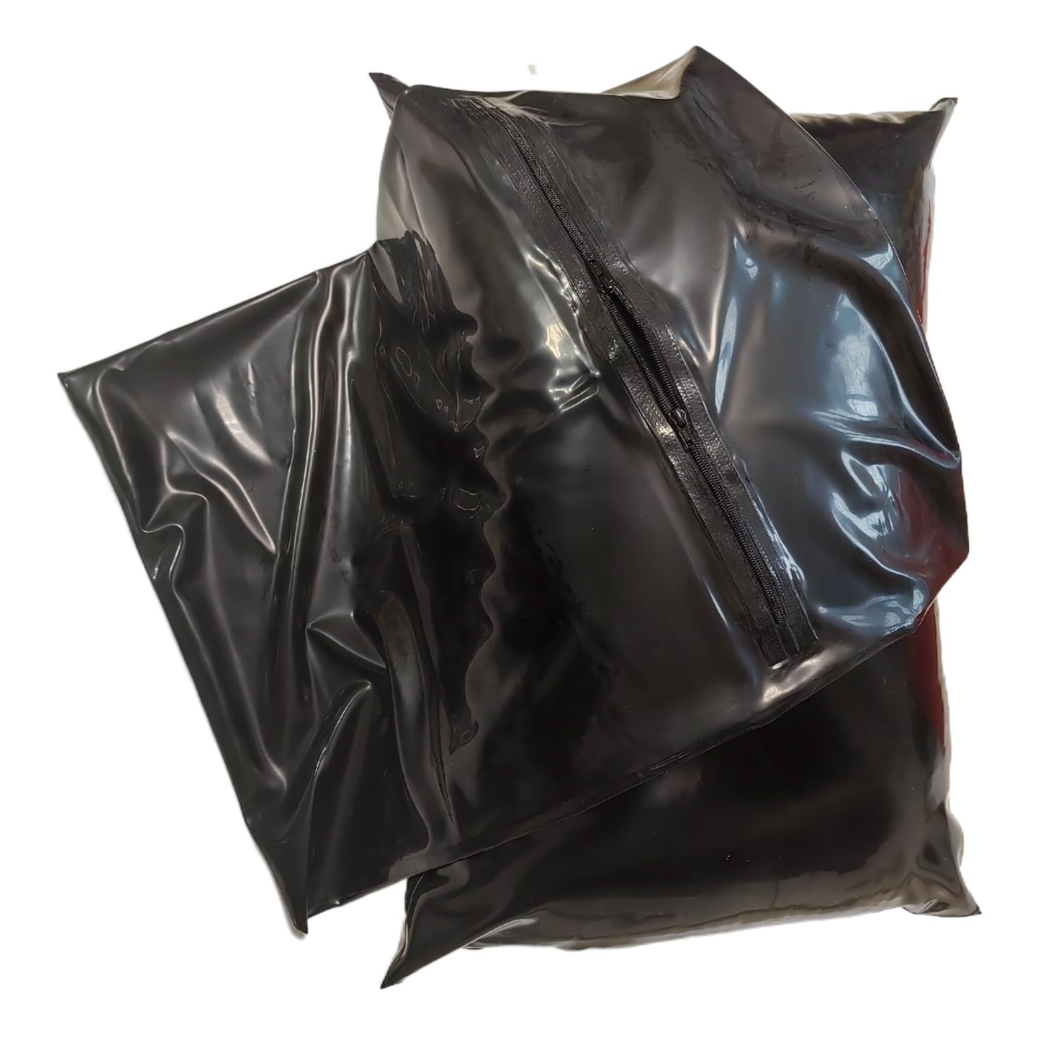 Funda Almohada Látex con Cremallera de Goma Impermeable,Funda Almohada de Látex Negra de 20 x 28 Pulgadas (1 Unidad) | Material de caucho natural unisex, hecho a mano, resistente al agua y elástico, 1 pieza, adecuado para amantes del látex