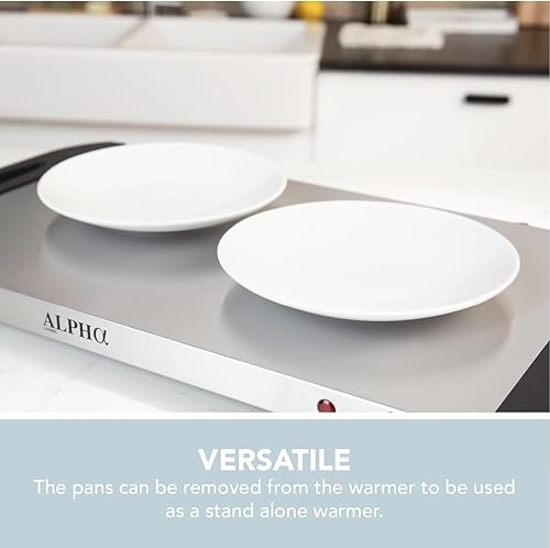 Miniatura 5 de Alpha Living Calentadores de alimentos de 3 x 2.5 cuartos de galón para fiestas, servidores y calentadores de bufé, suministros de catering de