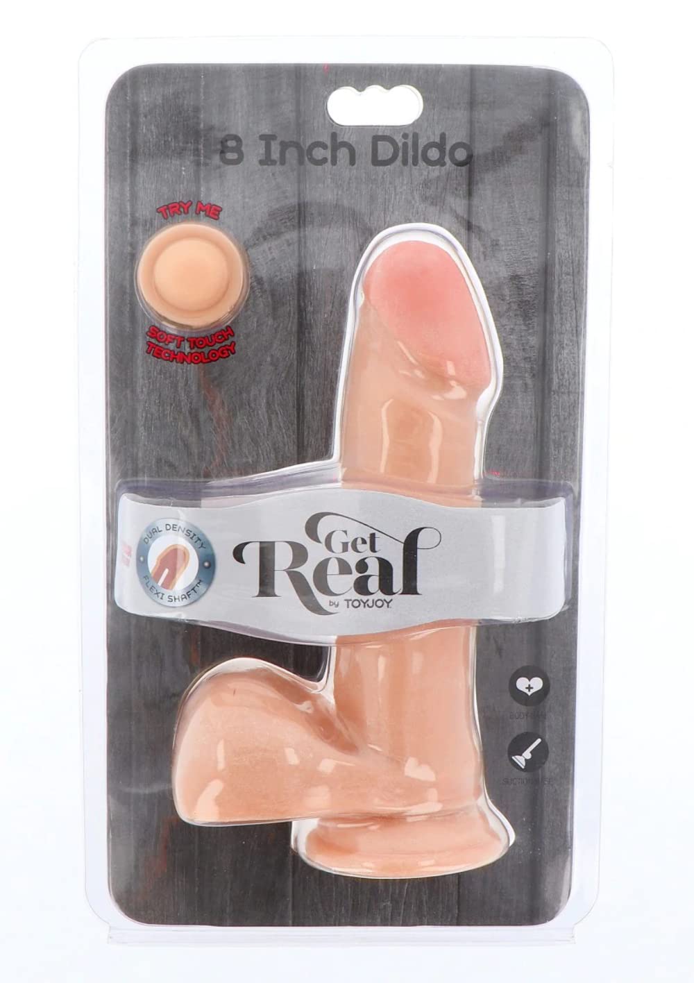 Get Real Real 8 Inch Dual Density Realistic Dildo Caramel Skin-Coloured