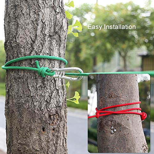 Corde à linge polyvalente verte de 10m dotée d'une structure coupe-vent haut de gamme