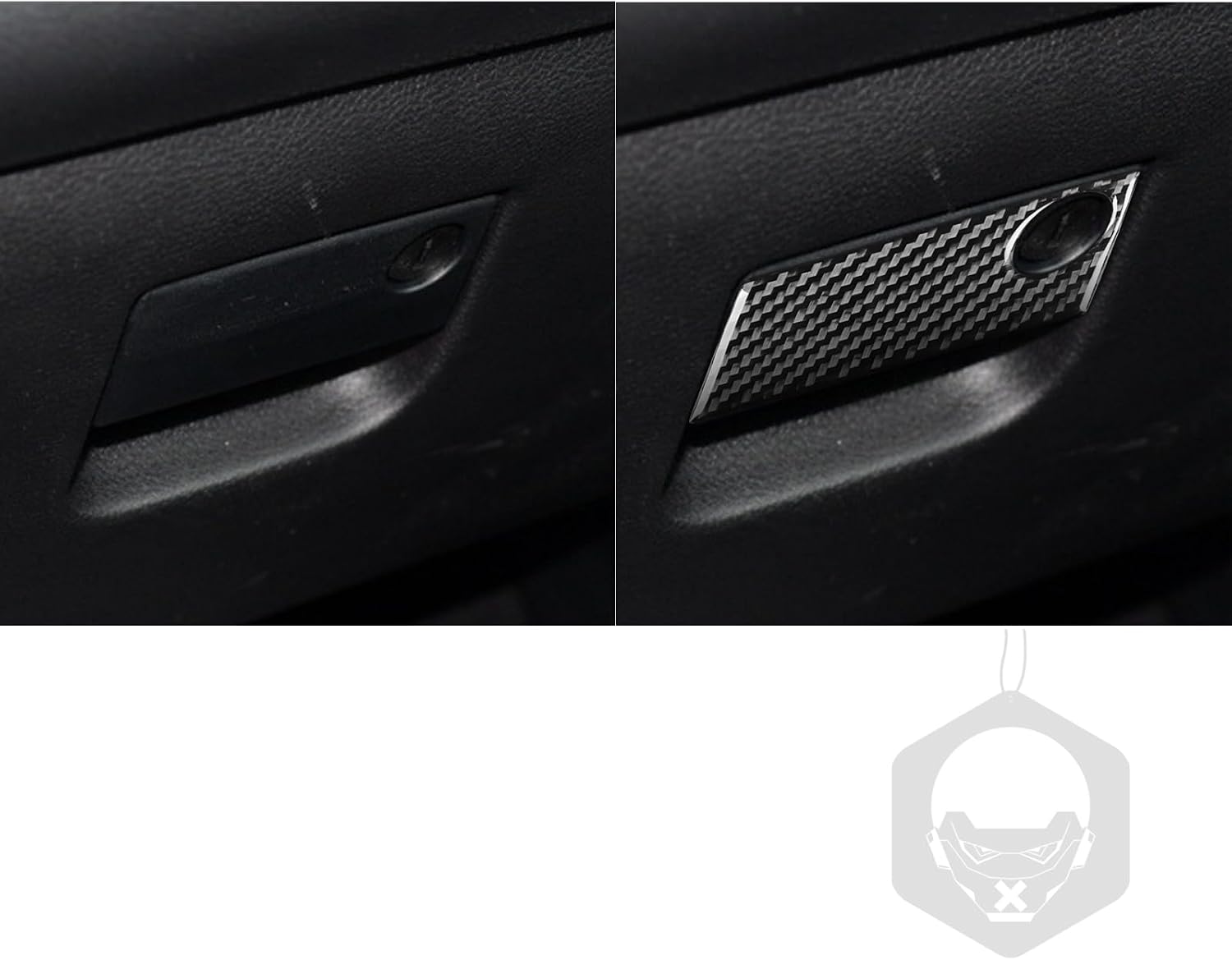 Car co-Pilot Passenger Side Storage Box Handle Trim Cover Decoration Real Premium 3K Carbon Fiber Compatible with Dodge Journey 2011 2012 2013 2014 2015 2016 2017 2018 2019 2020 Interior Accessories
