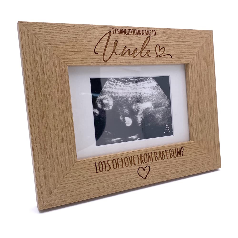 I Changed Your Name To Uncle Baby Scan Announcement Photo Frame