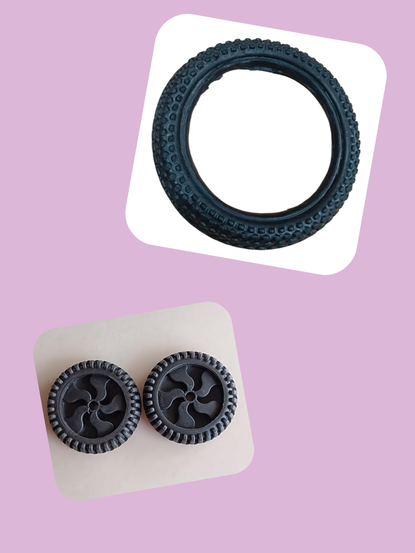 Kids Cycle Tubeless Tyre 14x2.80 with Pair of Support Wheels | Knobby Tread Pattern, Includes 2 Side Wheels, 14 Inch Size, Rubber Construction, Bicycle Replacement-picture-23