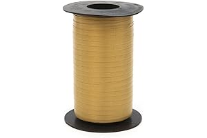 Berwick Splendorette Crimped Curling Ribbon, 3/16" Wide by 500-Yard Spool, Gold