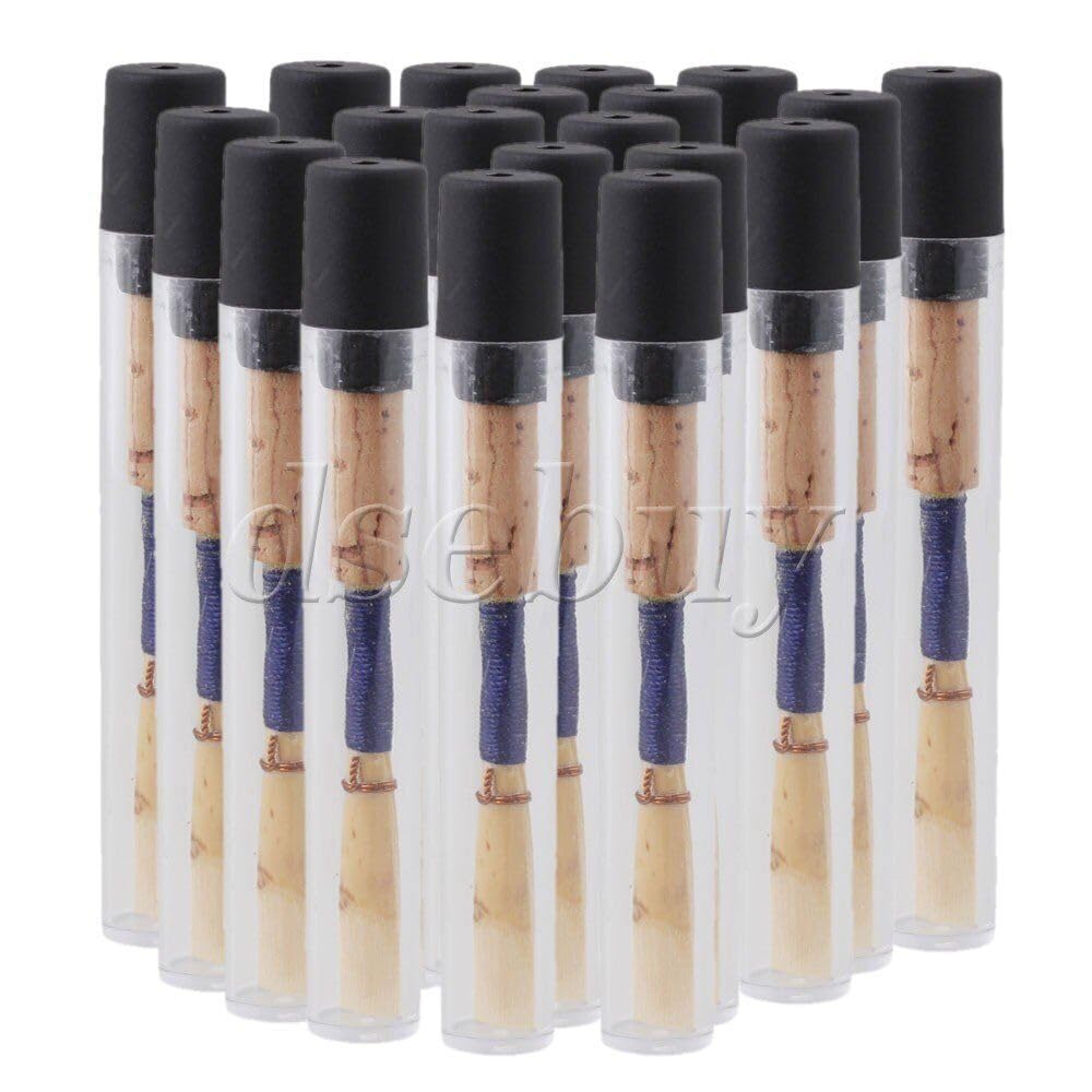 50pcs 72mm Length Reeds Medium 2.5 Strength with Guarding Holder