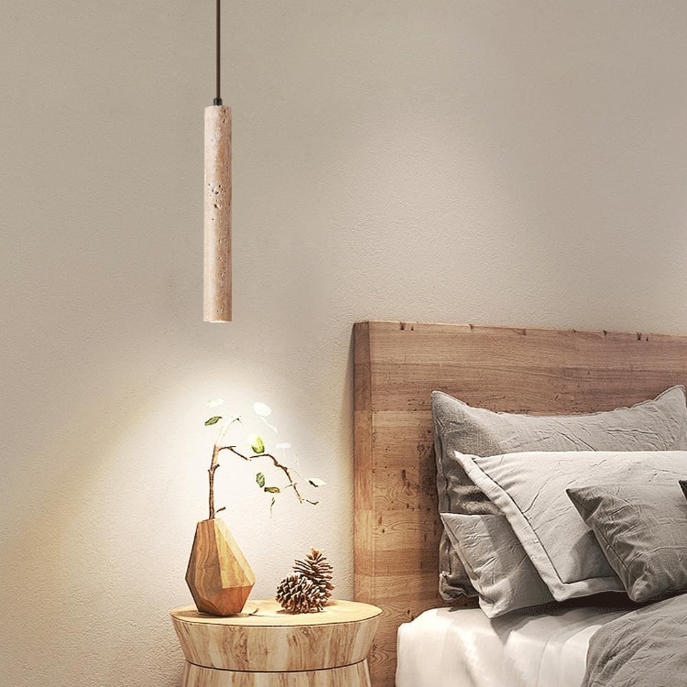 Lámpara Colgante de Tubo Largo cónico LED, lámpara Colgante para Cocina, Barra de iluminación, lámpara de Techo Lineal de mármol rústico, candelabro Moderno de Mediados de Siglo pa