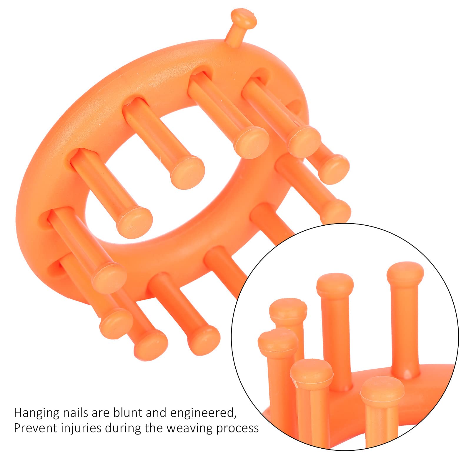 Knitting Spool, Mini Knitter Set Loom Crochet Hook Kit Knitted Wool Yarn Rope Maker Small Knit Plastic Tools Weaving Tool with Round Pull Needle Weaver for Creativity DIY Craft Scarf