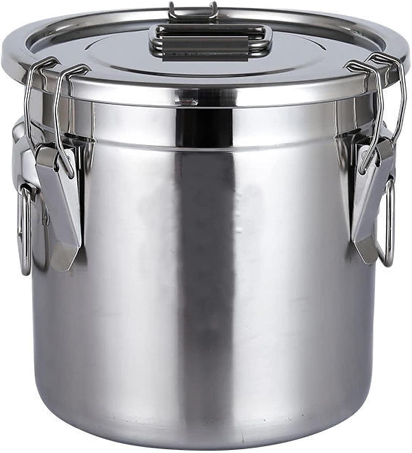 304 Stainless Steel Milk Can, 11L-140L Heavy Duty Wine Pail Transport Bucket Water Jug Oil Barrel Tea Canister with Sealed Lid Liquid Solid Storage Tank,35x60cm