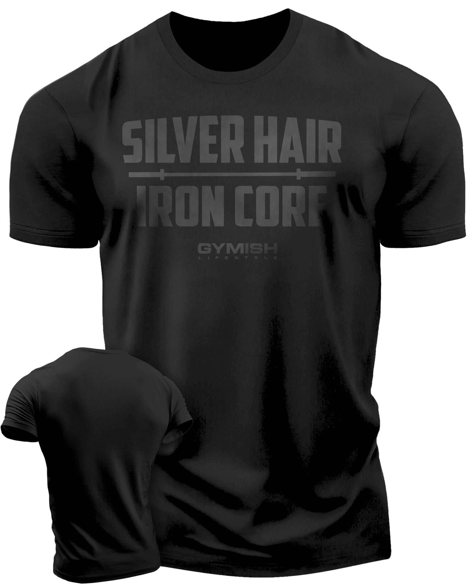 Gymish Lifestyle Silver Hair Iron Core Workout Shirts for Men