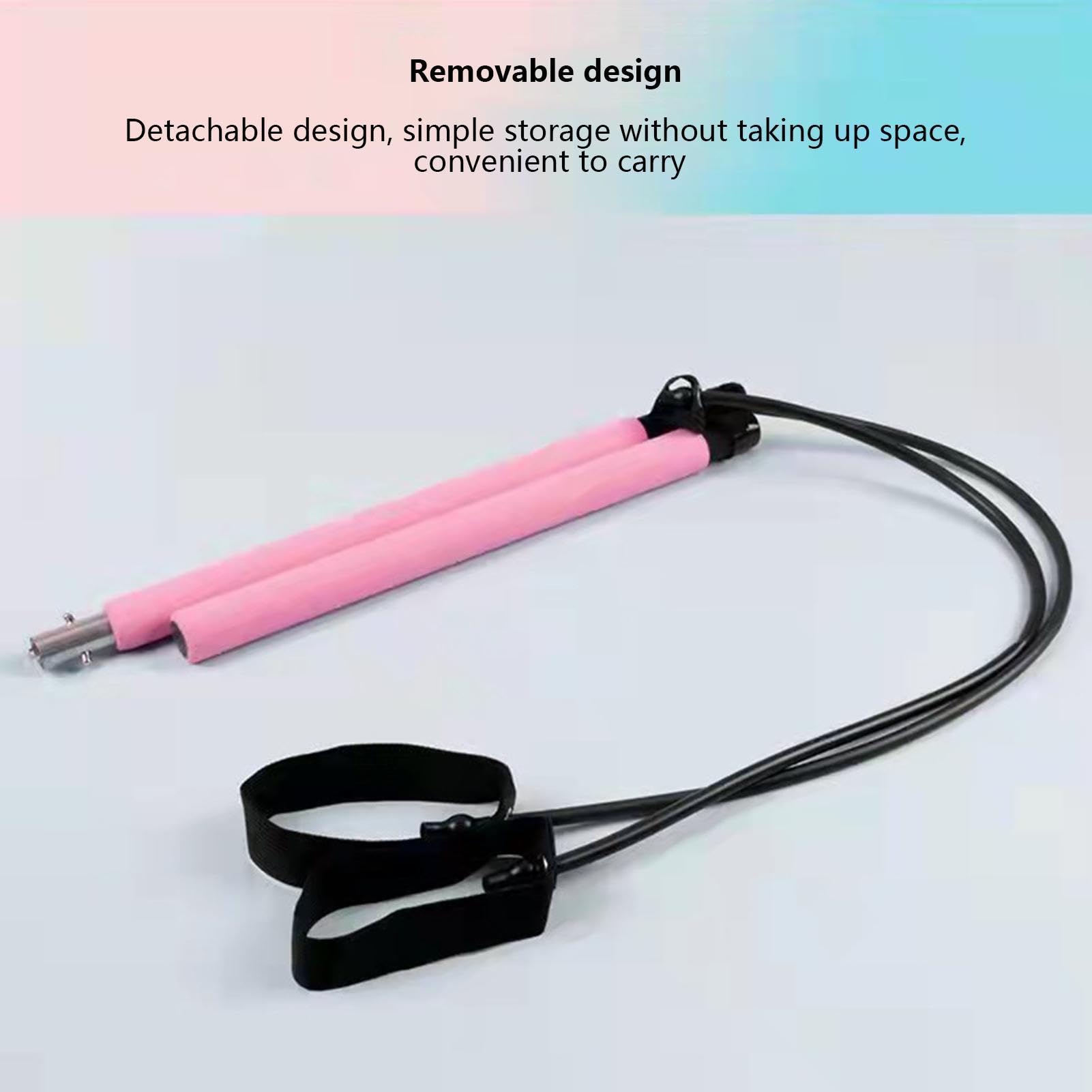 Kit per pilates – Barra elastica fusion, strumento leggero per scolpire, palestra domestica multifunzionale, attrezzatura fitness portatile per yoga, stretching, allenamento di resistenza, allenamento