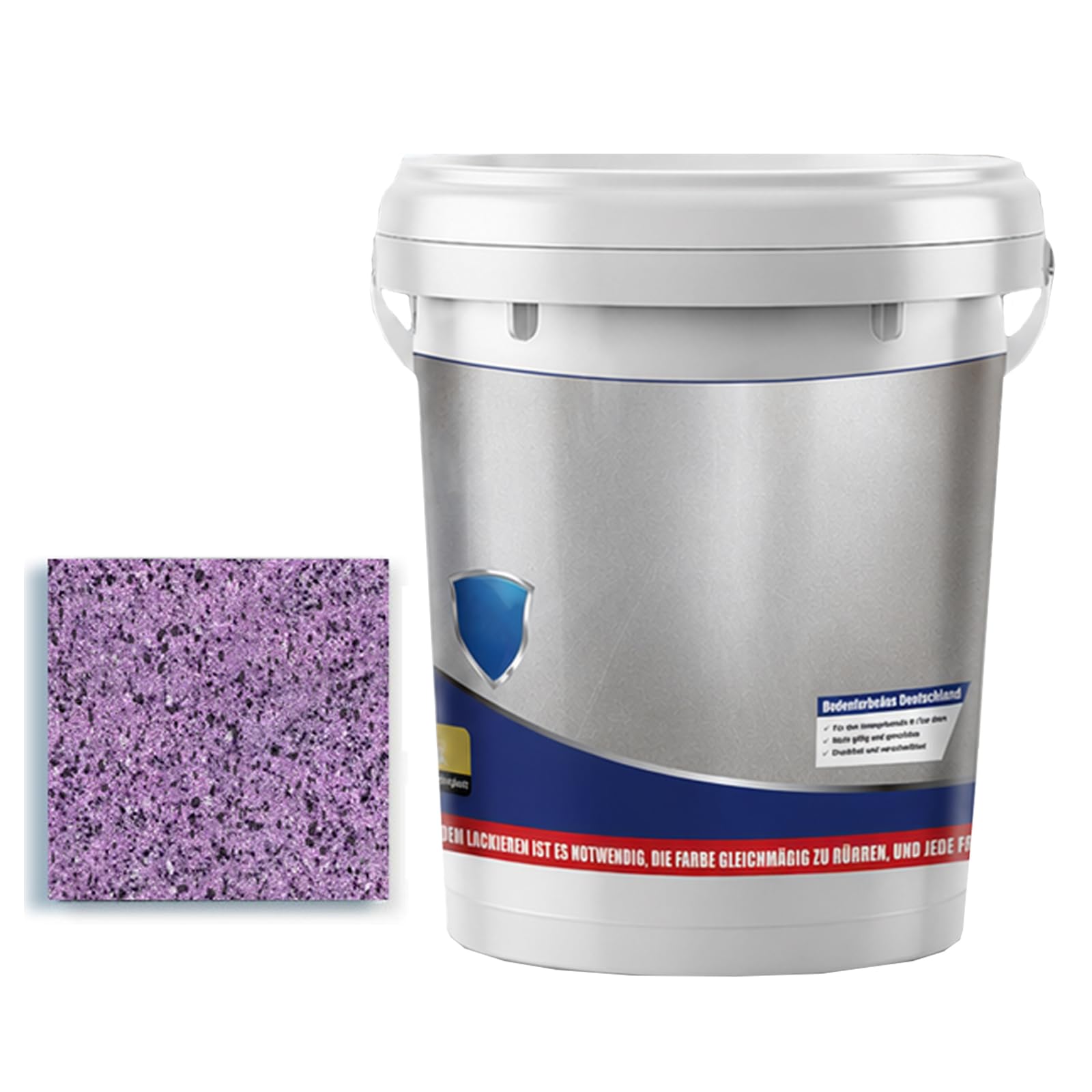 Nimedala Epoxy Sand Floor Paint, Epoxy Floor Paint, High Gloss Marble Effect Coating for Concrete, Waterproof, Non-Slip, for Basement, Wood Floors, Garage, Outdoor (Purple,500g)