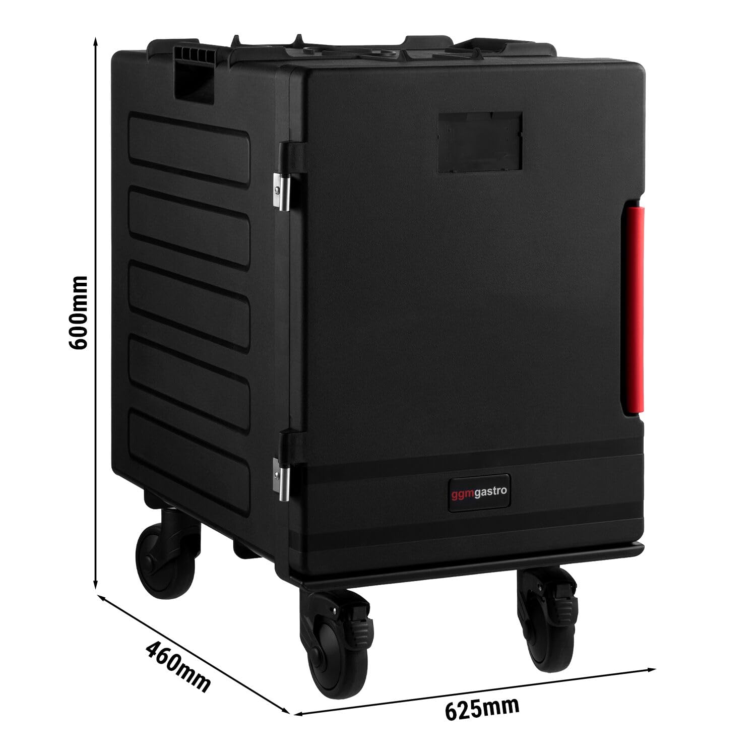 GGM Gastro Thermobox Frontlader 88 L für 12x GN 1/1 | Hervorragende Isolierung, hygienisch abgerundete Innenecken, einfache Reinigung, mobil durch leise Laufrollen