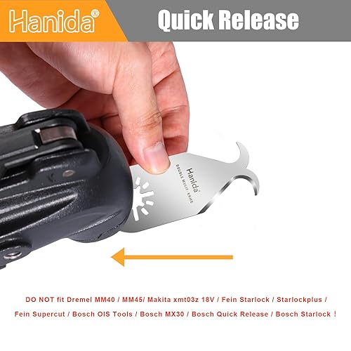 Miniatura 5 de 3 hojas de sierra oscilantes, cuchillas oscilantes para múltiples herramientas, cuchillas multiherramienta para cortar tejas, alfombra de PVC,