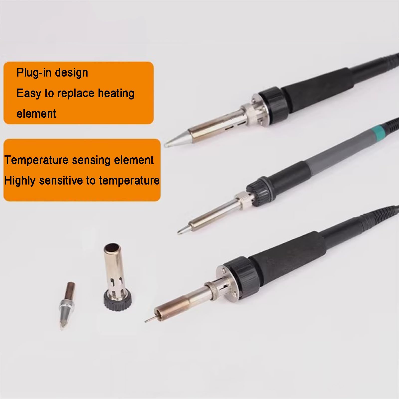 220V Zestaw do lutowania gorącym powietrzem na stole spawalniczym, regulowana temperatura 200℃~420℃, wyświetlacz LCD, długość kabla uchwytu 135 cm, idealny do przeróbek